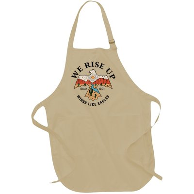 We Rise Up Wings Like Eagles Full-Length Apron With Pockets