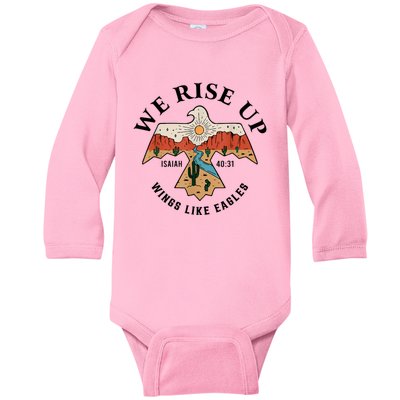 We Rise Up Wings Like Eagles Baby Long Sleeve Bodysuit