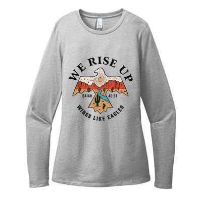 We Rise Up Wings Like Eagles Womens CVC Long Sleeve Shirt