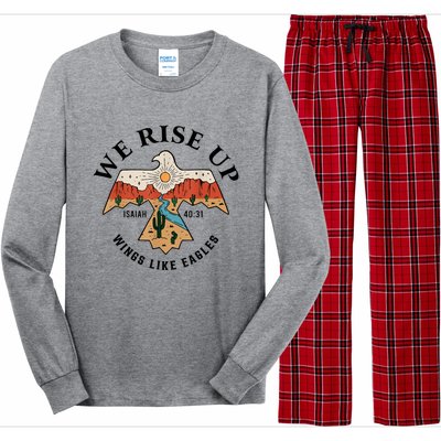 We Rise Up Wings Like Eagles Long Sleeve Pajama Set