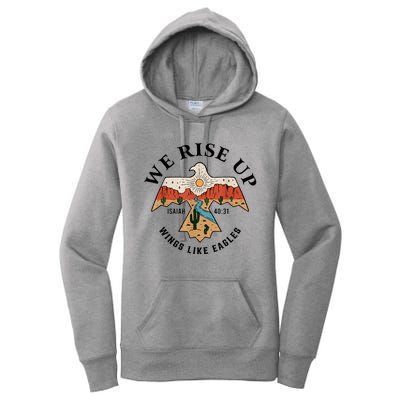 We Rise Up Wings Like Eagles Women's Pullover Hoodie