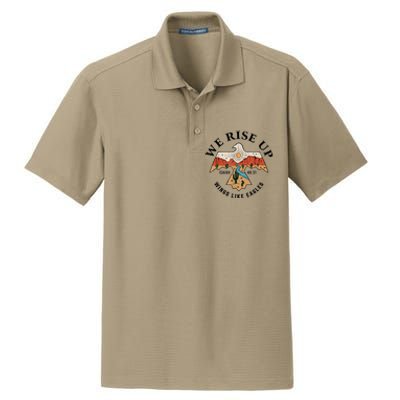 We Rise Up Wings Like Eagles Dry Zone Grid Polo