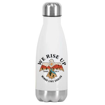 We Rise Up Wings Like Eagles Stainless Steel Insulated Water Bottle