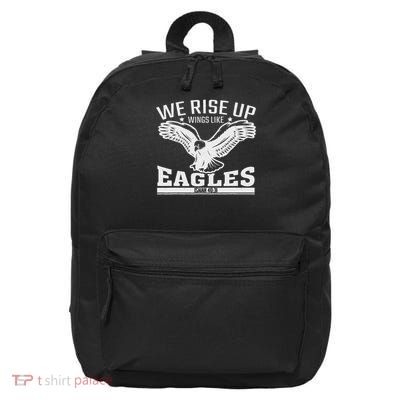 We Rise Up Wings Like Eagles 16 in Basic Backpack