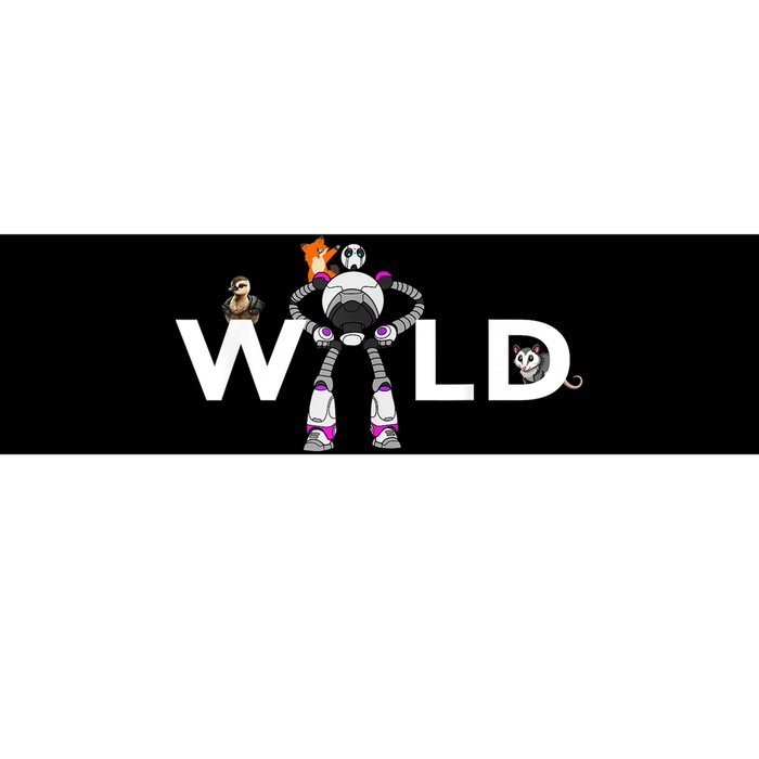 Wild Retro Vintage Robotic Robot Art Science & Math Boy Bumper Sticker