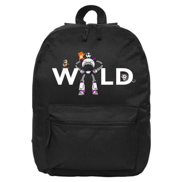 Wild Retro Vintage Robotic Robot Art Science & Math Boy 16 in Basic Backpack