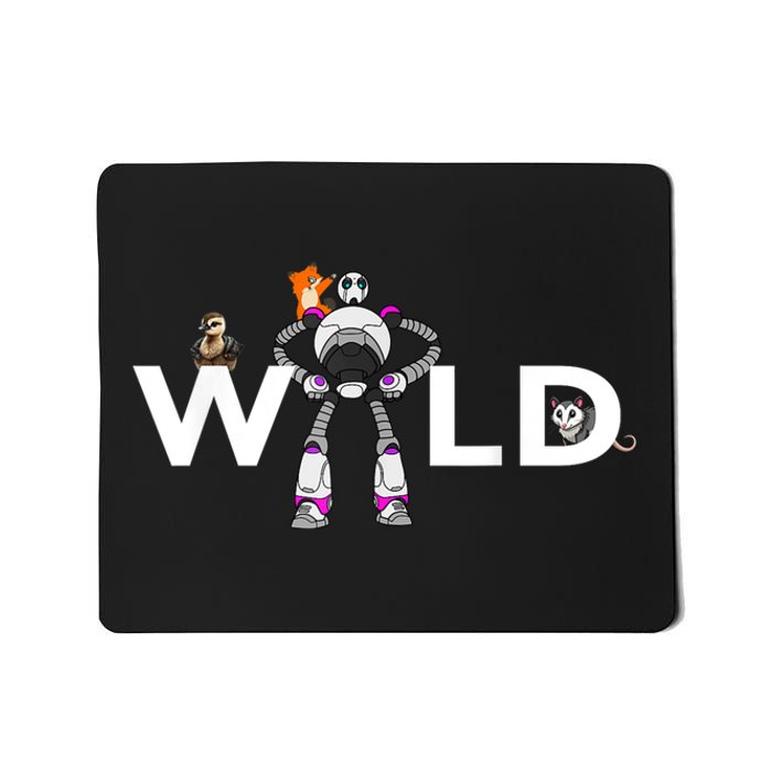 Wild Retro Vintage Robotic Robot Art Science & Math Boy Mousepad