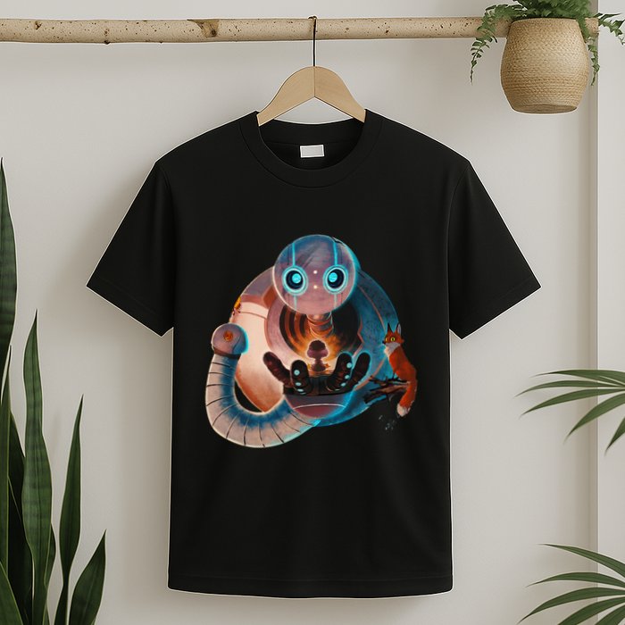 Wild Retro Vintage Robotic Robot Art Science & Math T-Shirt
