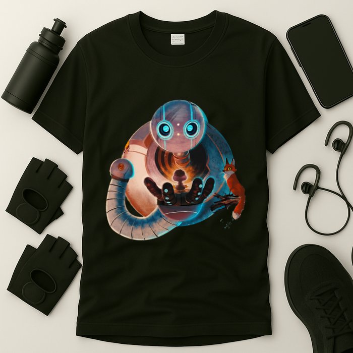 Wild Retro Vintage Robotic Robot Art Science & Math T-Shirt