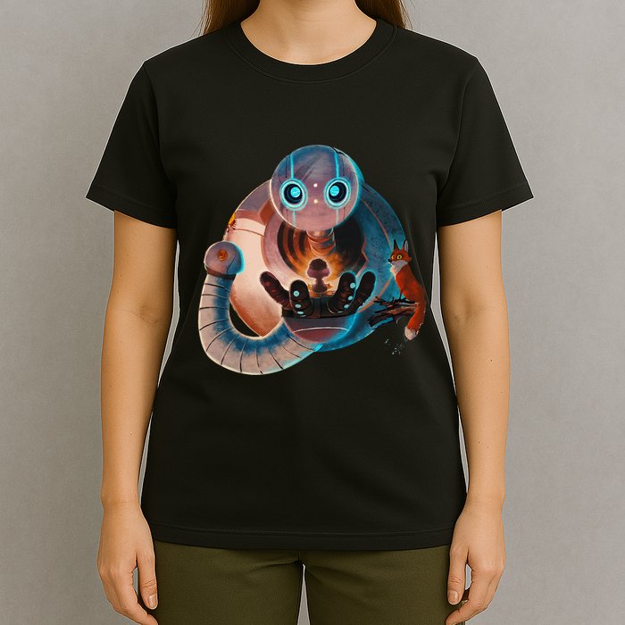 Wild Retro Vintage Robotic Robot Art Science & Math T-Shirt