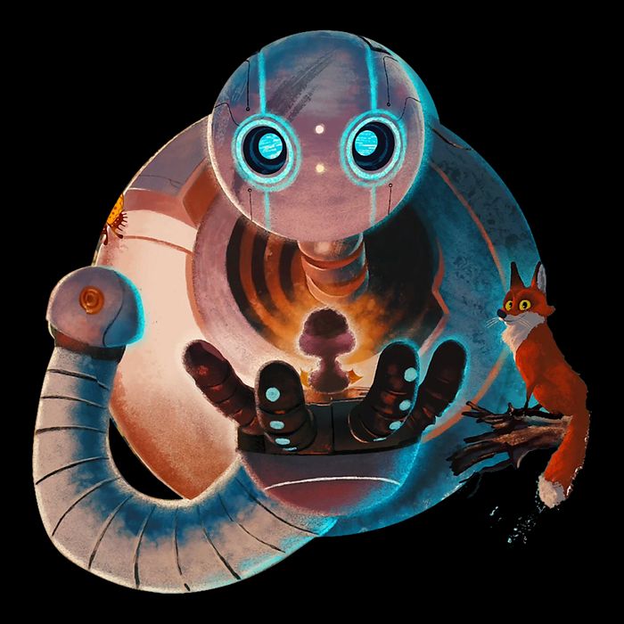 Wild Retro Vintage Robotic Robot Art Science & Math T-Shirt