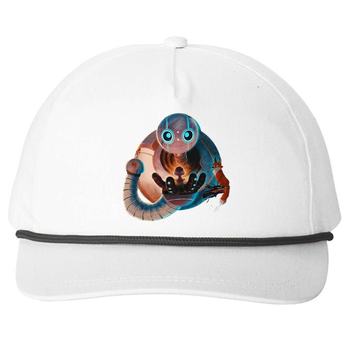 Wild Retro Vintage Robotic Robot Art Science & Math Snapback Five-Panel Rope Hat