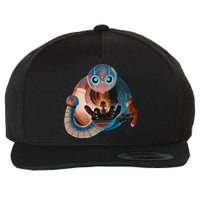 Wild Retro Vintage Robotic Robot Art Science & Math Wool Snapback Cap