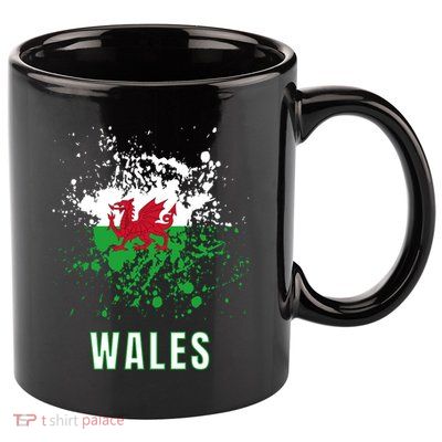 Wales Retro Vintage Watercolors Sport 11oz C Handle Ceramic Mug