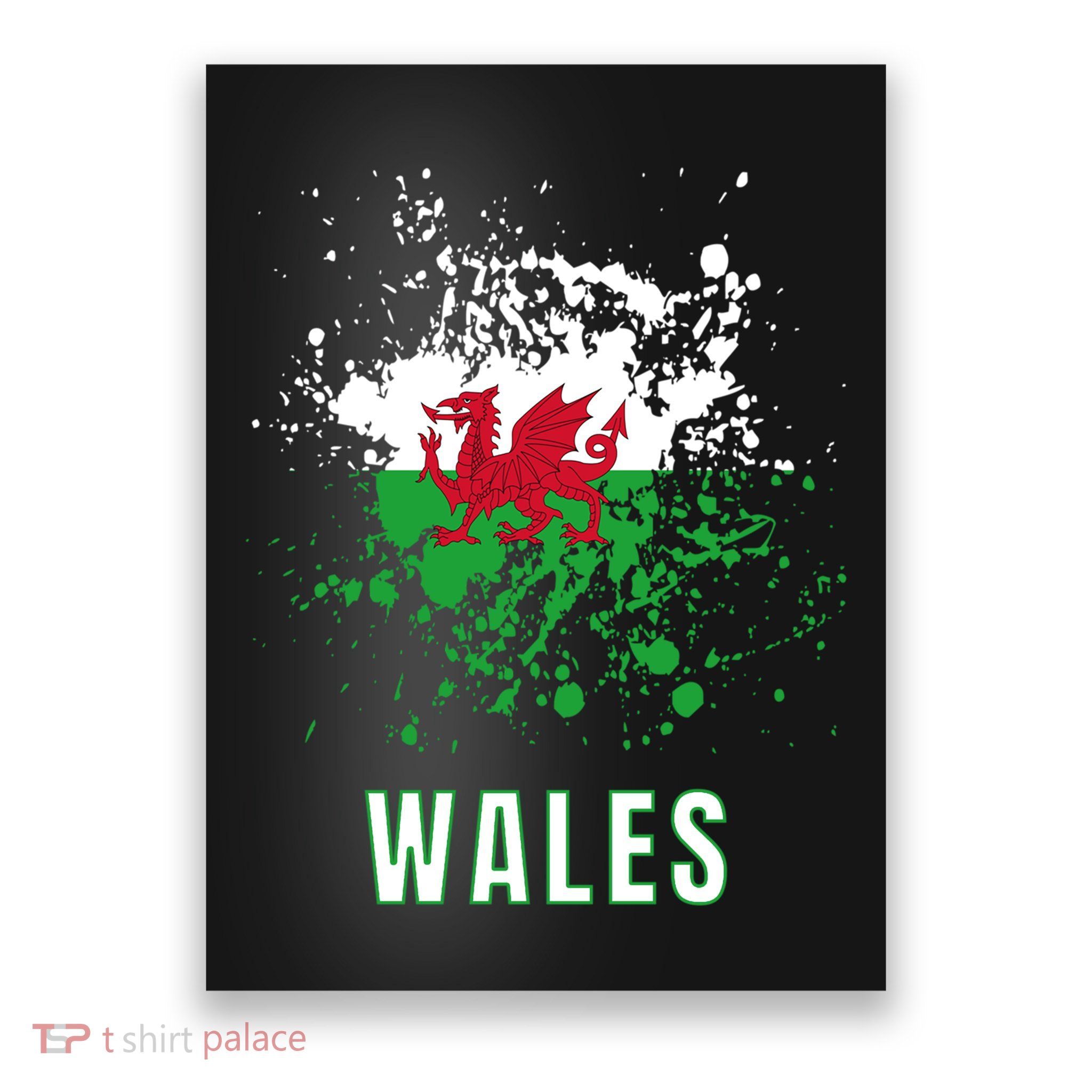 Wales Retro Vintage Watercolors Sport Poster