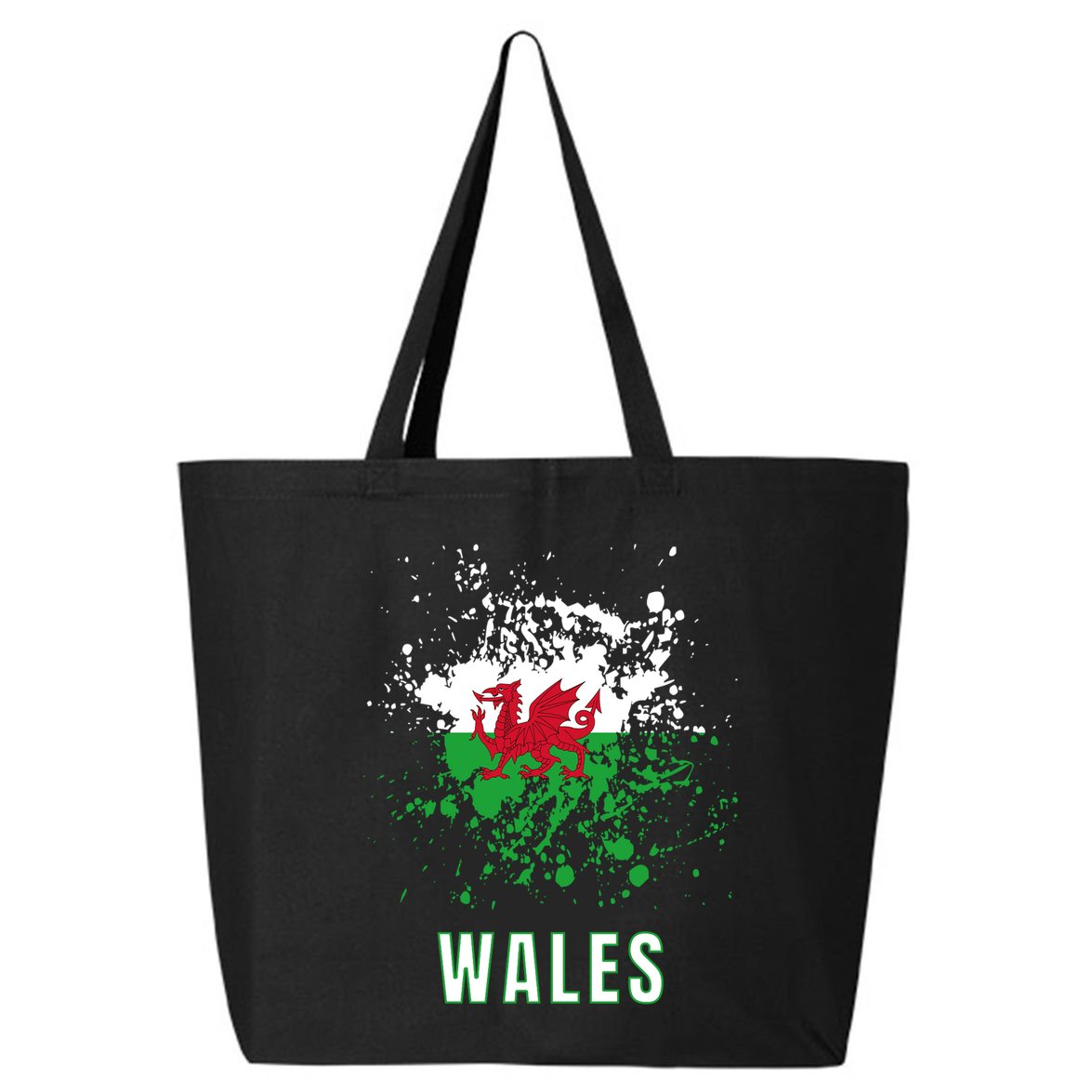 Wales Retro Vintage Watercolors Sport 25L Jumbo Tote