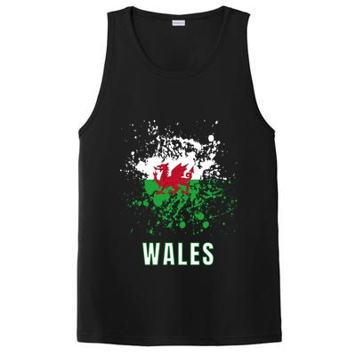 Wales Retro Vintage Watercolors Sport PosiCharge Competitor Tank