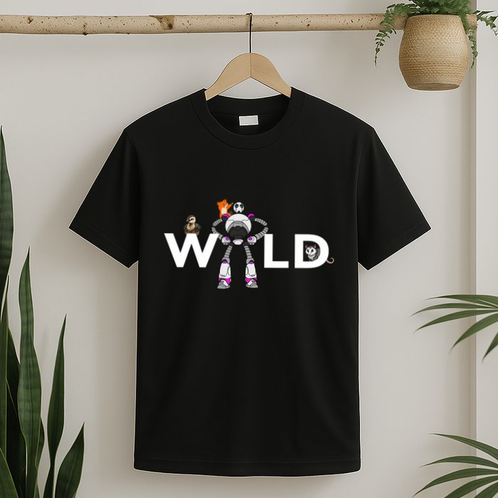 Wild Retro Vintage Robotic Robot Art Science & Math T-Shirt