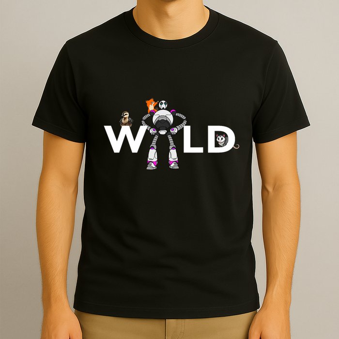 Wild Retro Vintage Robotic Robot Art Science & Math T-Shirt