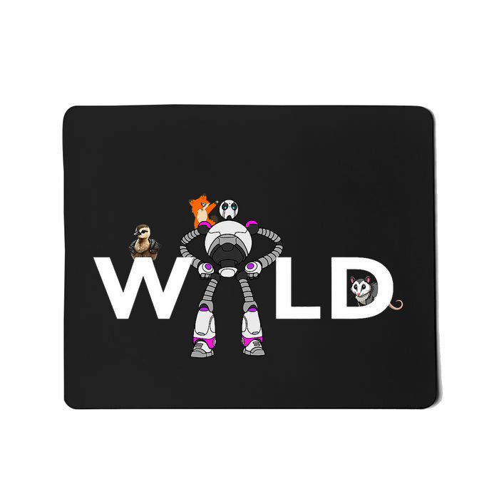 Wild Retro Vintage Robotic Robot Art Science & Math Mousepad