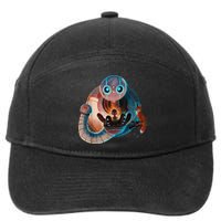 Wild Retro Vintage Robotic Robot Art Science & Math Boy 7-Panel Snapback Hat