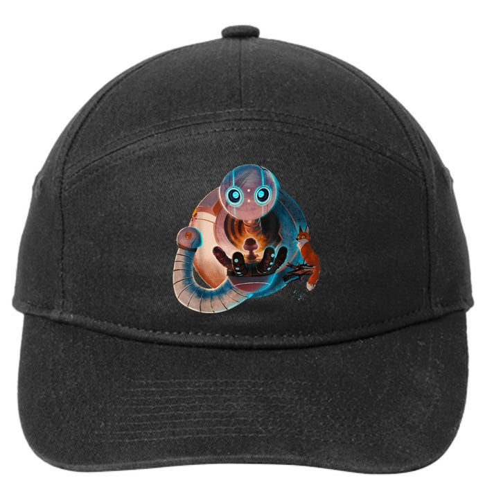 Wild Retro Vintage Robotic Robot Art Science & Math Boy 7-Panel Snapback Hat