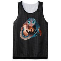 Wild Retro Vintage Robotic Robot Art Science & Math Mesh Reversible Basketball Jersey Tank