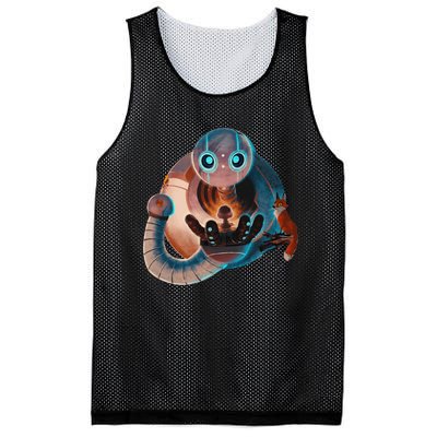 Wild Retro Vintage Robotic Robot Art Science & Math Mesh Reversible Basketball Jersey Tank