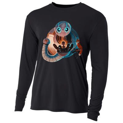 Wild Retro Vintage Robotic Robot Art Science & Math Cooling Performance Long Sleeve Crew