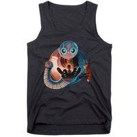 Wild Retro Vintage Robotic Robot Art Science & Math Tank Top