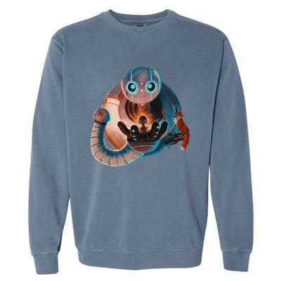 Wild Retro Vintage Robotic Robot Art Science & Math Garment-Dyed Sweatshirt