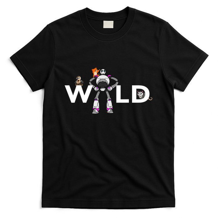 Wild Retro Vintage Robotic Robot Art Science & Math T-Shirt