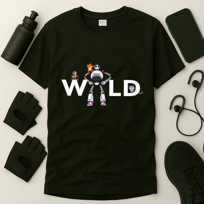 Wild Retro Vintage Robotic Robot Art Science & Math T-Shirt