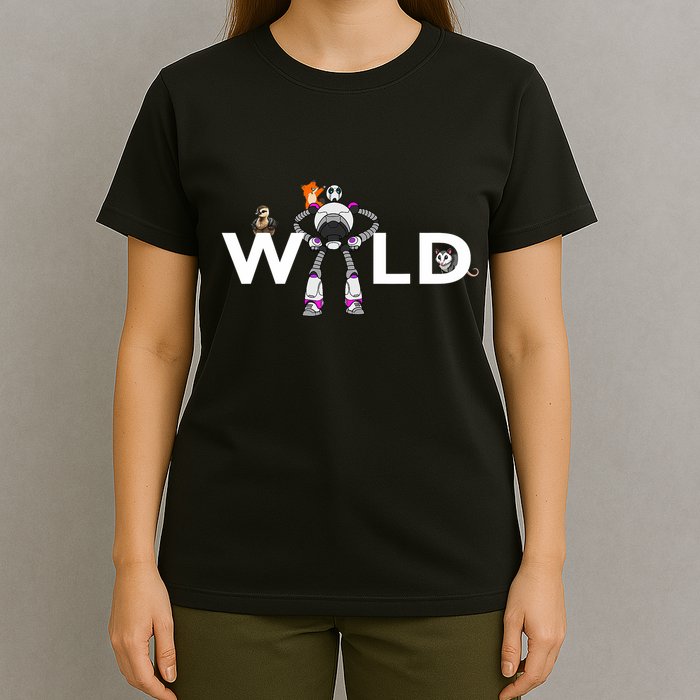 Wild Retro Vintage Robotic Robot Art Science & Math T-Shirt