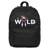 Wild Retro Vintage Robotic Robot Art Science & Math 16 in Basic Backpack