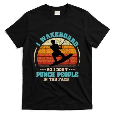 Wakeboarding Retro Vintage Wakeboard Wakesurfing Water Sport T-Shirt
