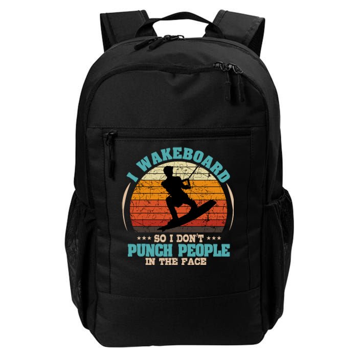 Wakeboarding Retro Vintage Wakeboard Wakesurfing Water Sport Daily Commute Backpack