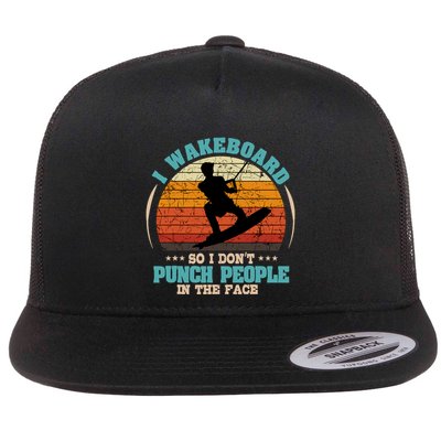 Wakeboarding Retro Vintage Wakeboard Wakesurfing Water Sport Flatbill Hat