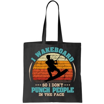 Wakeboarding Retro Vintage Wakeboard Wakesurfing Water Sport Tote Bag