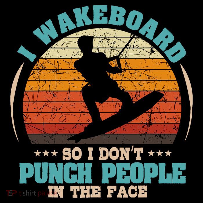 Wakeboarding Retro Vintage Wakeboard Wakesurfing Water Sport Kids T-Shirt