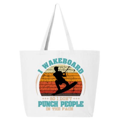 Wakeboarding Retro Vintage Wakeboard Wakesurfing Water Sport 25L Jumbo Tote