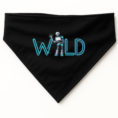 Wild Retro Vintage Robotic Robot Scifi Tech Art USA-Made Doggie Bandana