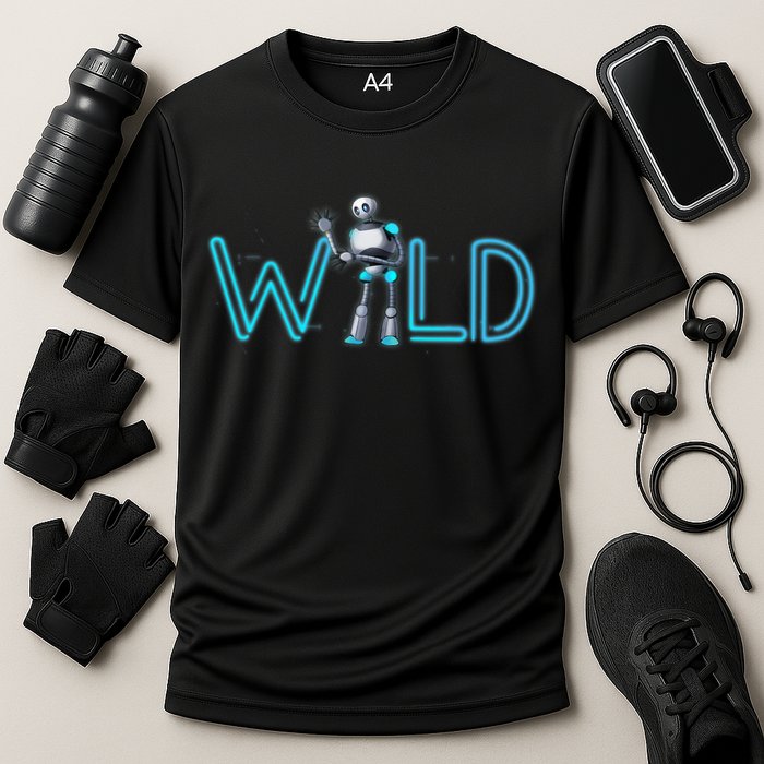 Wild Retro Vintage Robotic Robot Scifi Tech Art Performance Shirt