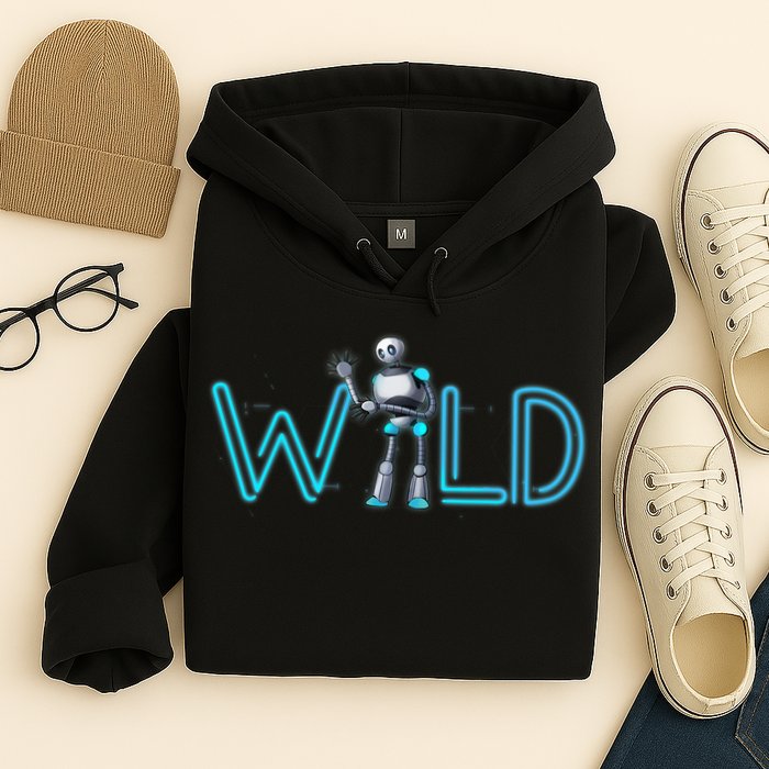 Wild Retro Vintage Robotic Robot Scifi Tech Art Hoodie