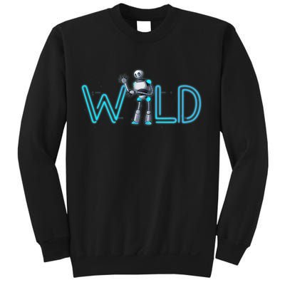 Wild Retro Vintage Robotic Robot Scifi Tech Art Sweatshirt