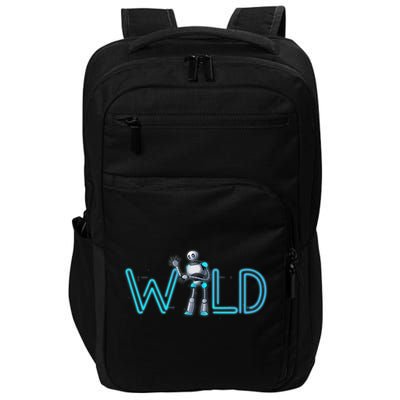 Wild Retro Vintage Robotic Robot Scifi Tech Art Impact Tech Backpack
