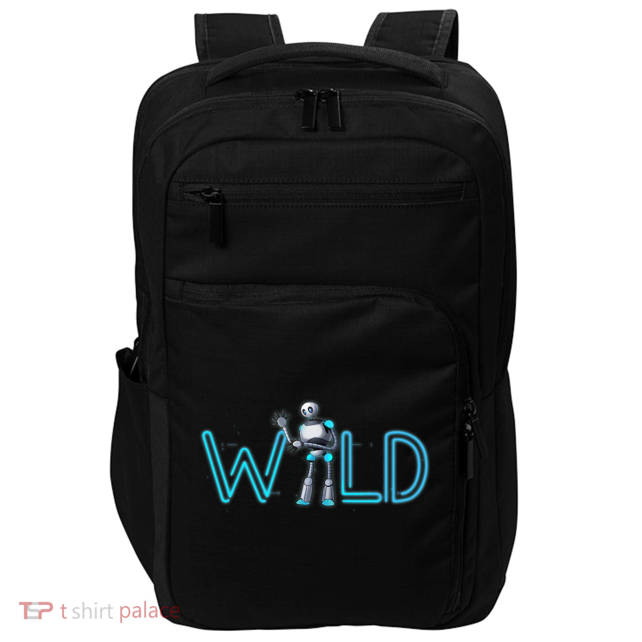 Wild Retro Vintage Robotic Robot Scifi Tech Art Impact Tech Backpack