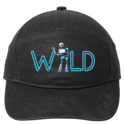 Wild Retro Vintage Robotic Robot Scifi Tech Art 7-Panel Snapback Hat