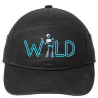 Wild Retro Vintage Robotic Robot Scifi Tech Art 7-Panel Snapback Hat