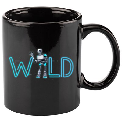 Wild Retro Vintage Robotic Robot Scifi Tech Art 11oz C Handle Ceramic Mug